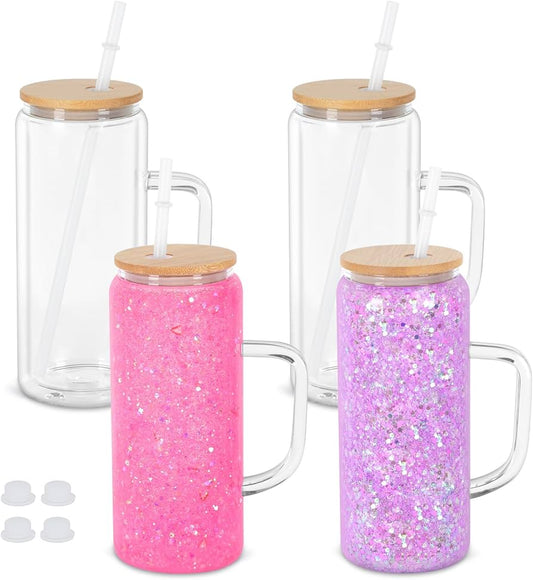 20oz glass tumblers w/ handle